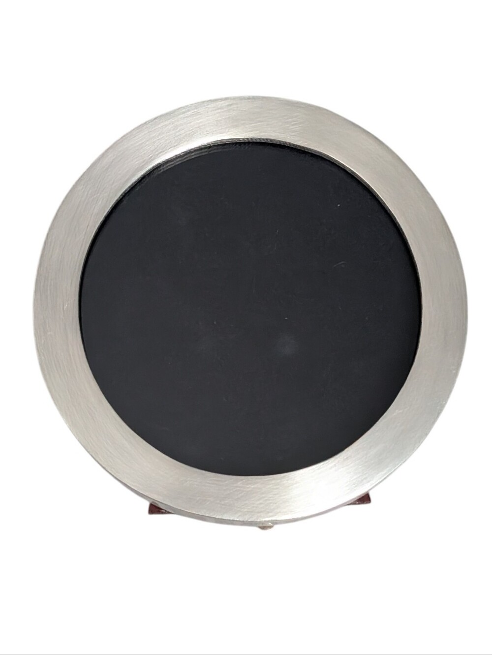 Vintage Sterling 925 Silver Round Picture Frame With Rosewood Back 3.5 Inches